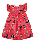 Warrior Princess Milk Silk Flutter Dress