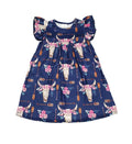 Southwest Milk Silk Flutter Dress