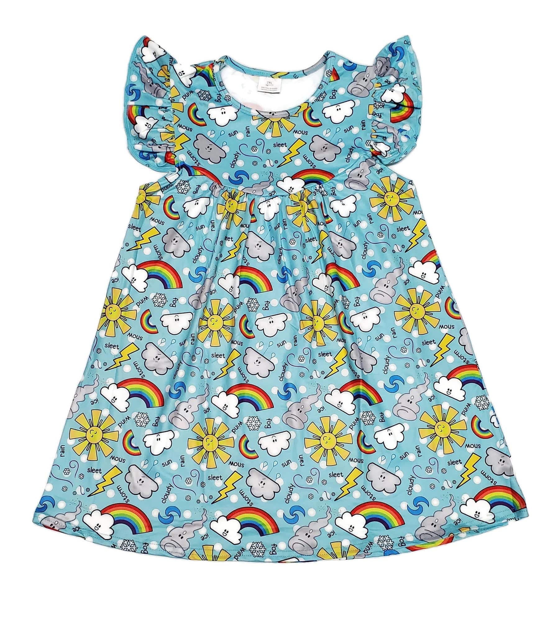Weather Elements Flutter Milk Silk Dress