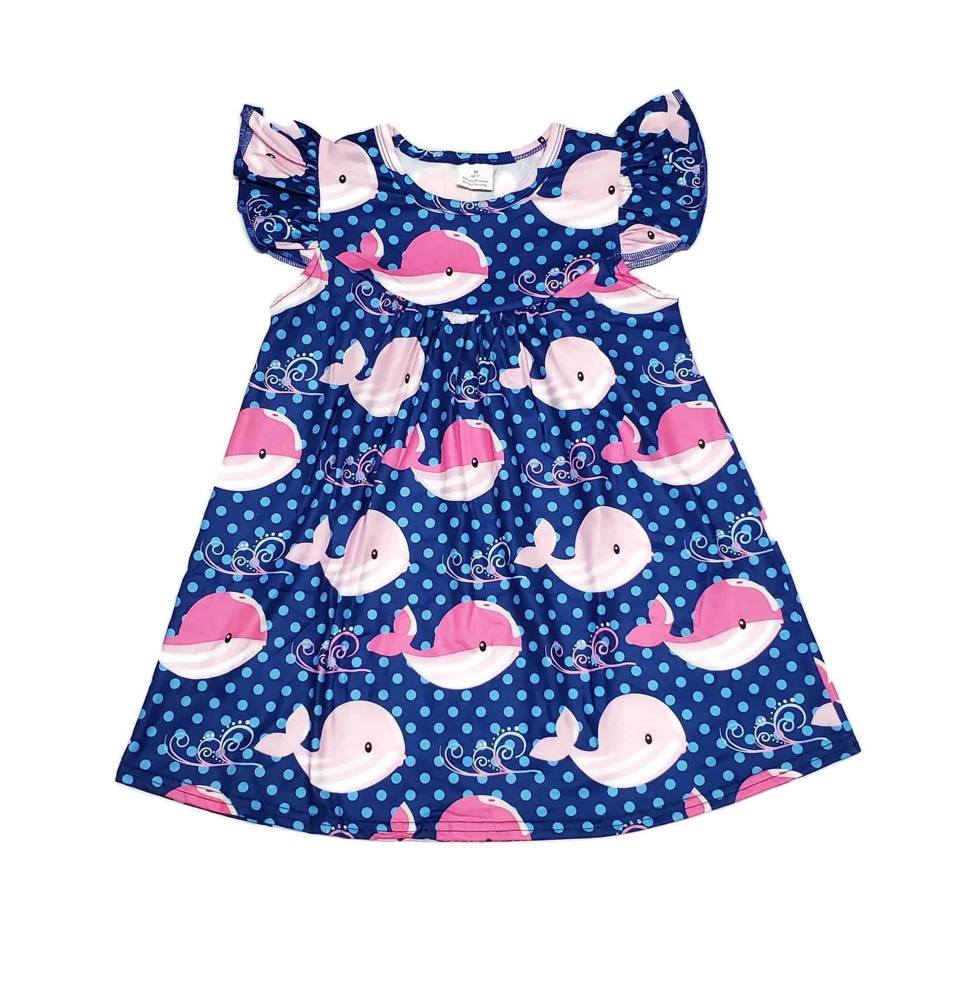 Whale Of A Time Milk Silk Flutter Dress