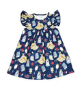 Mademoiselle Milk Silk Flutter Dress
