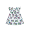 White Elephant Milk Silk Flutter Dress
