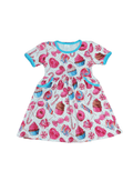 Candy Short Sleeve Pocket Milk Silk Dress