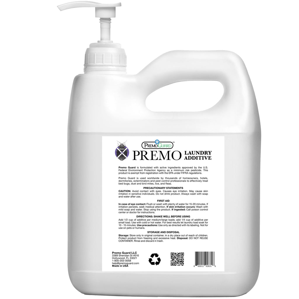Bed Bug & Mite Killer Laundry Additive - 64 oz - All Natural Non-Toxic - By Premo Guard