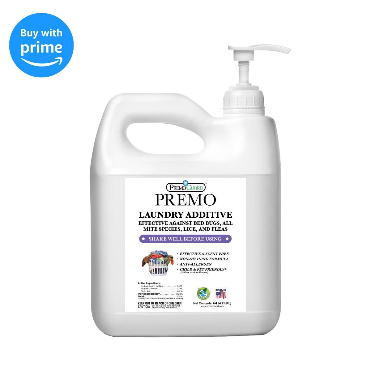 Bed Bug Laundry Additive - All Natural Non-Toxic Mite Killer