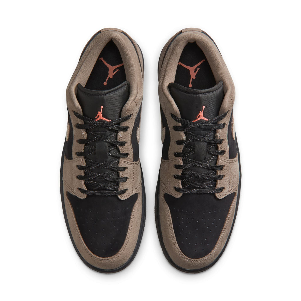 Air Jordan Mens 1 Low SE - Black/Olive Grey
