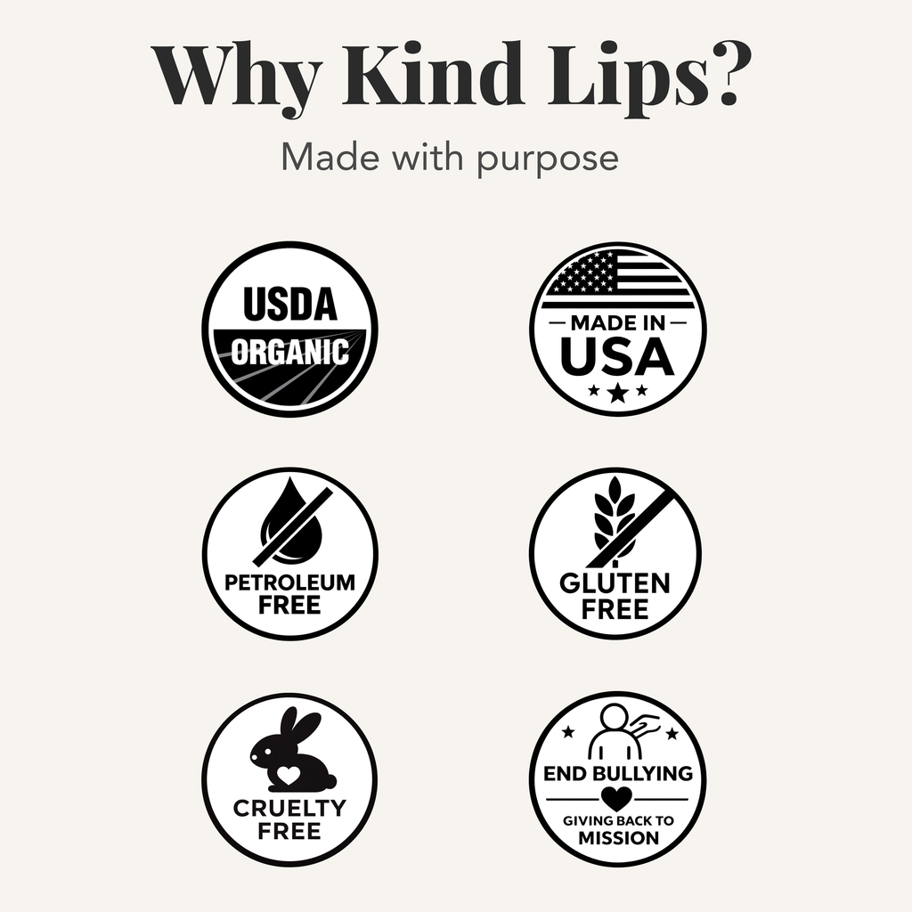 Kind Lips Organic Lip Balm Unscented | Petroleum Free | Gluten Free | Made in USA