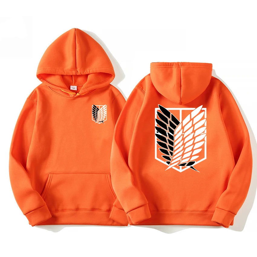 Attack on Titan Men's Hoodie, Anime Scout Regiment Military Division Hoodies Streetwear Pullover Hoodies Sweatshirt Clothes