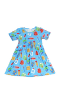 Learning Has No Limits Short Sleeve Milk Silk Dress