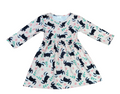 Skunk Long Sleeve Milk Silk Dress