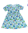 Ice Age Friends Short Sleeve Milk Silk Dress