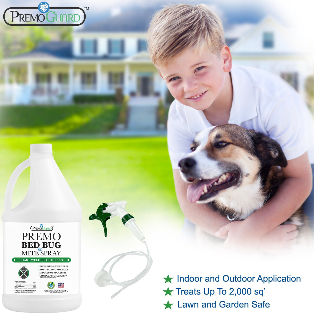 Bed Bug & Mite Killer - 128 oz - All Natural Non-Toxic - By Premo Guard
