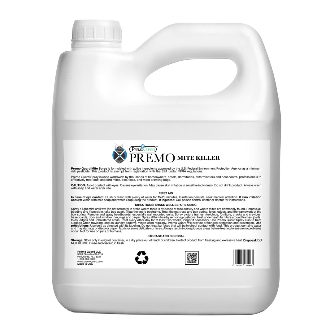 Mite Killer Spray 128 oz - All Natural Non-Toxic - By Premo Guard