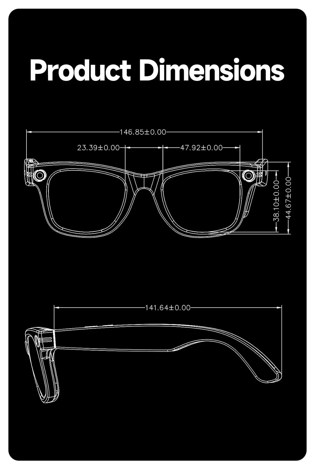 GUHUAVMI AI Smart Glasses 800W Anti Shake HD Camera Video Recording Languages Translation Sunglasses Bluetooth Call Music Play