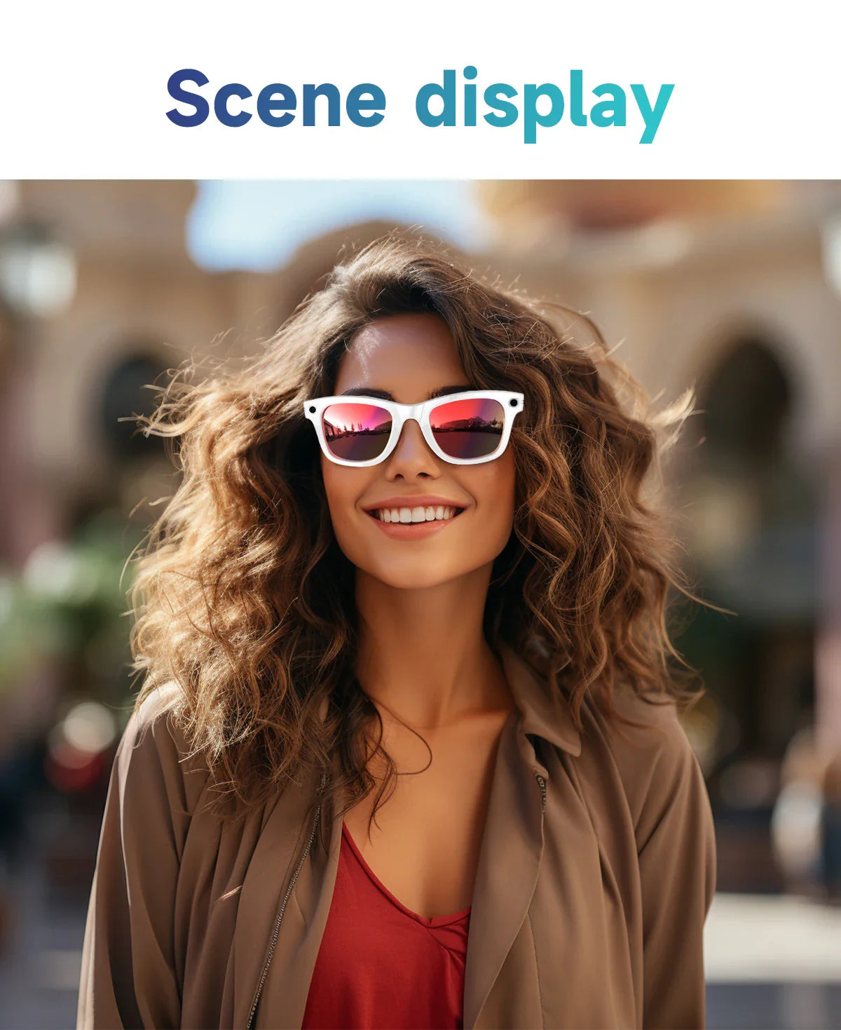 GUHUAVMI AI Smart Glasses 800W Anti Shake HD Camera Video Recording Languages Translation Sunglasses Bluetooth Call Music Play