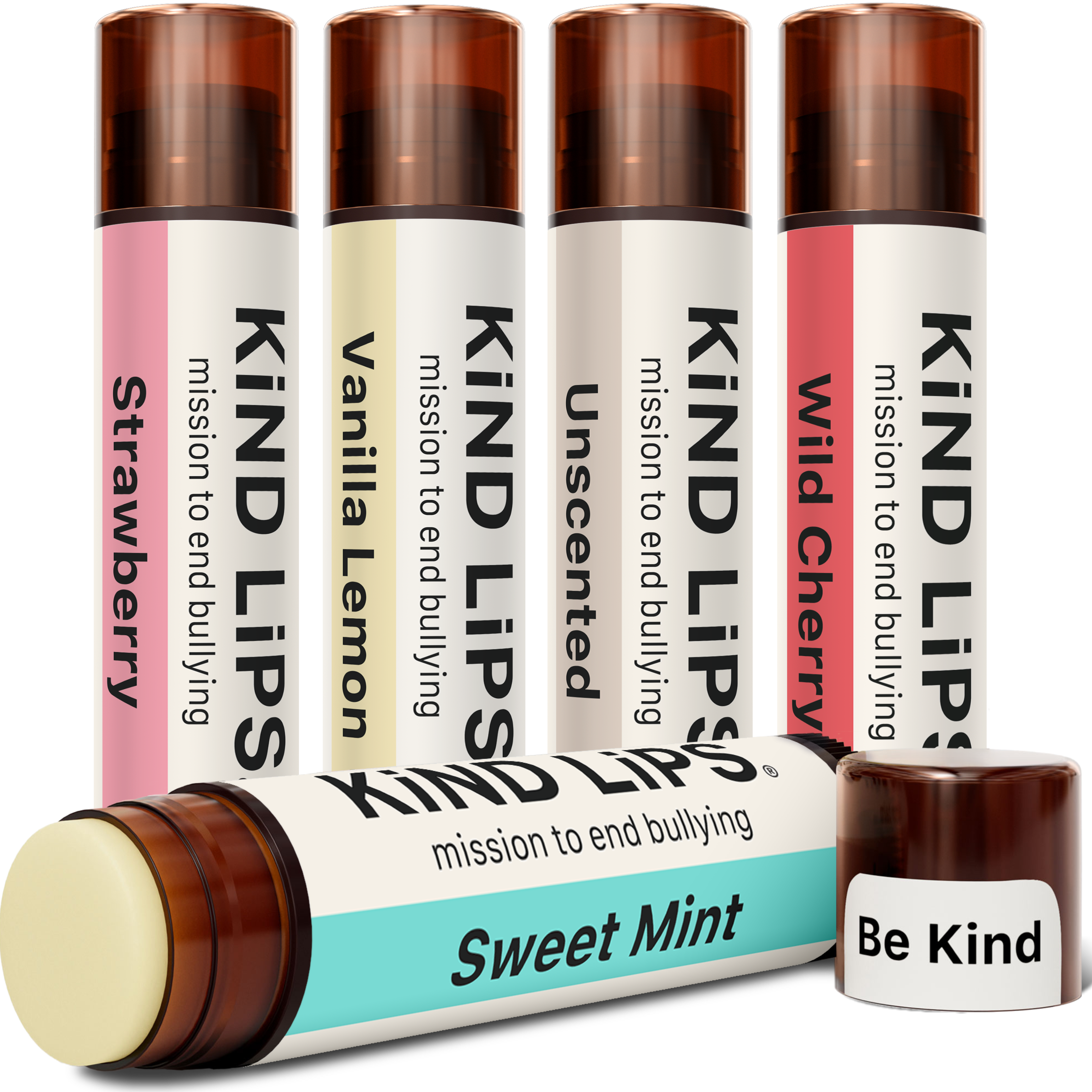 Kind Lips Organic Lip Balm Variety 5 Pack | Multiple Flavors | Made in USA