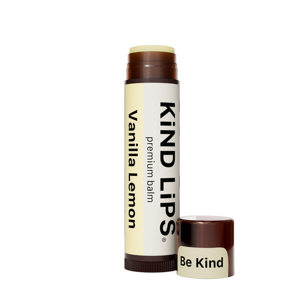 Kind Lips Organic Lip Balm Vanilla Lemon | Petroleum Free | Gluten Free | Made in USA