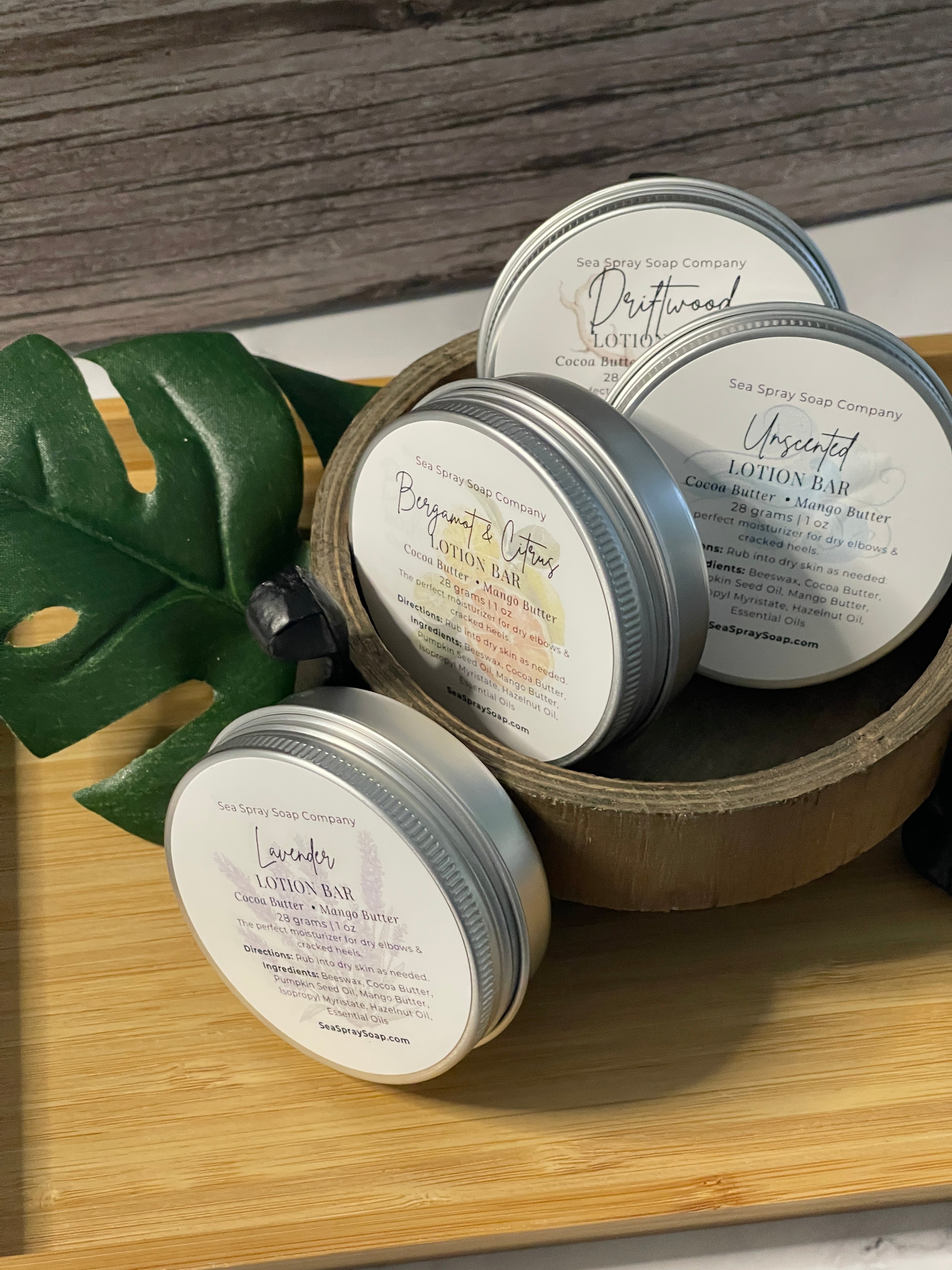 Solid Lotion Bars + Tin