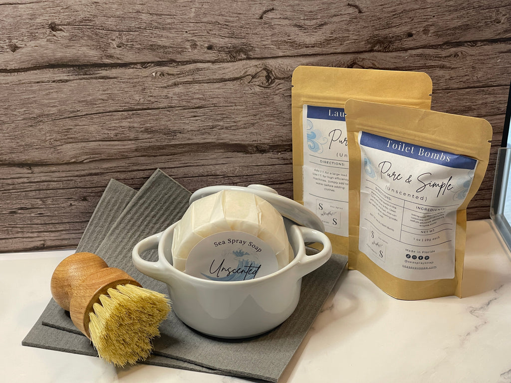 Zero Waste Essentials Starter Bundle - Complete Home Cleaning Kit